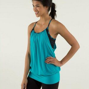 Lululemon Athletica No limits tank top size 6 surge baroque inkwell blue